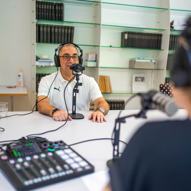Podcast-Gespräch