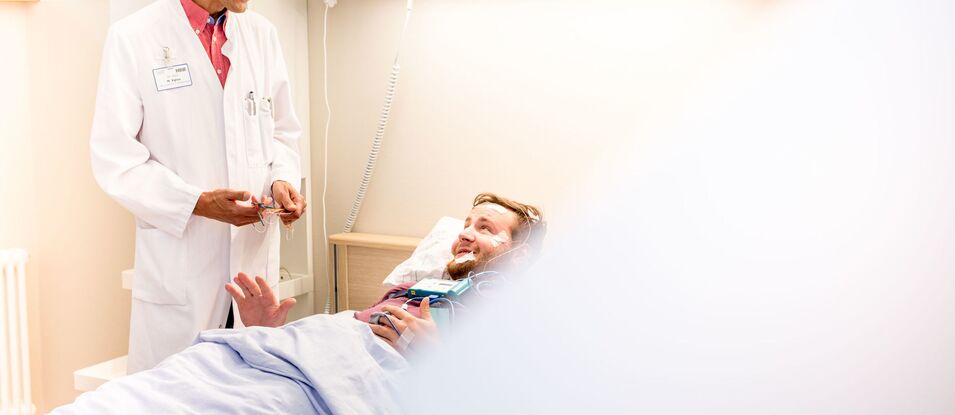 Patient im Zentrum für Schlafmedizin