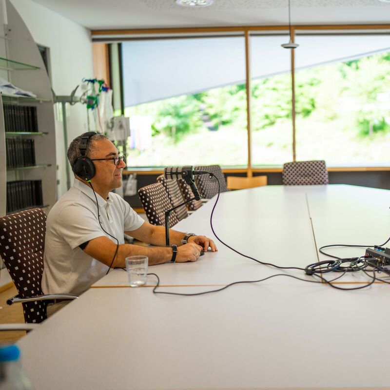 Podcast-Gespräch