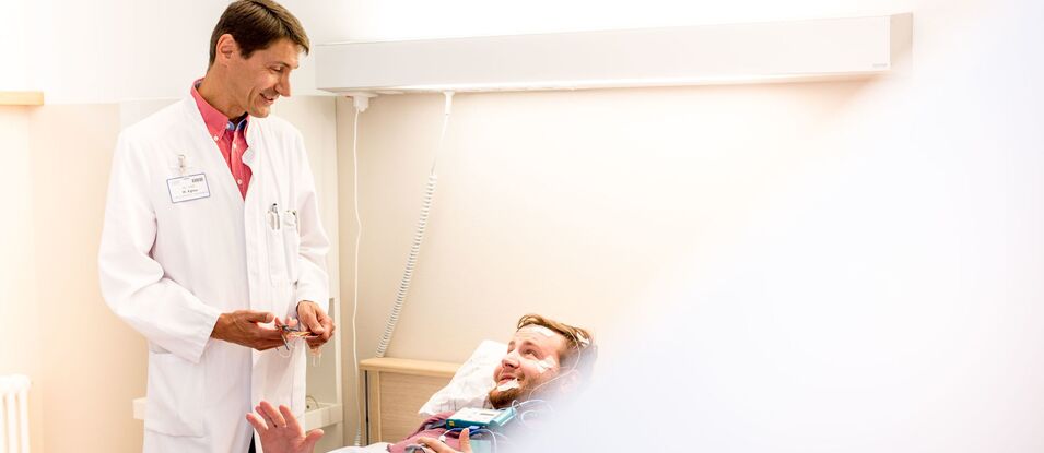 Patient im Zentrum für Schlafmedizin